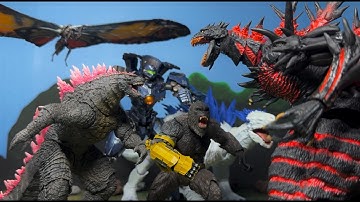 EVOLVED GODZILLA vs SINISTER SHIN GODZILLA [ FULL CUT ] Stop Motion battle