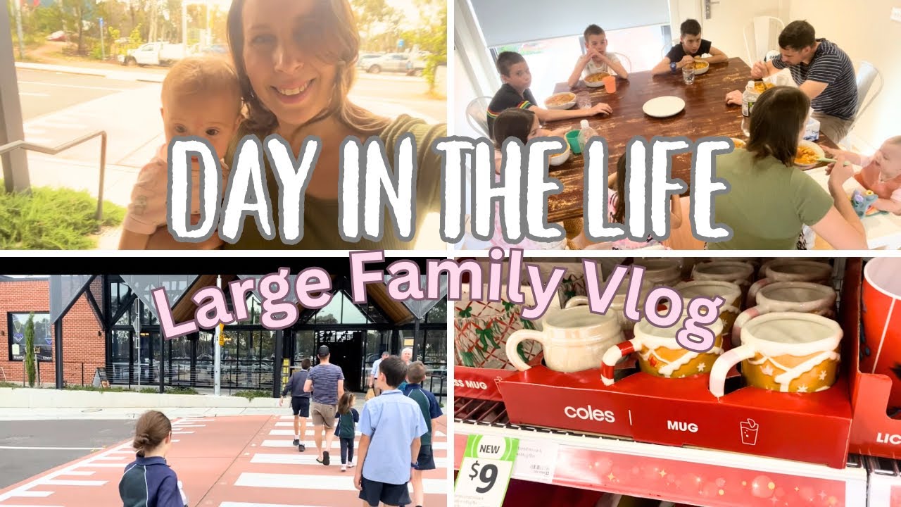 Большая семья, жизнь в маленьком доме, подготовка к украшению рождественской ёлки