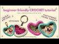 Crochet Heart Keychain |Crochet Fridge Magnet |Crochet Heart Photo Frame Beginner-friendly Tutorial