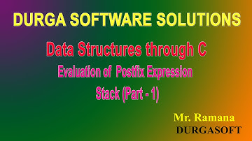 data structures  - Evaluation of  Postfix Expression Stack (Part  - 1) By Ramana Sir
