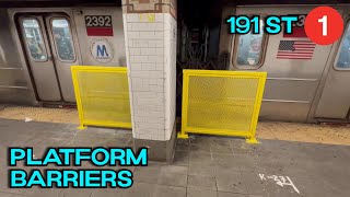 NYC Subway: New platform barriers at 191st Street on the 1 line! (1/25/24)
