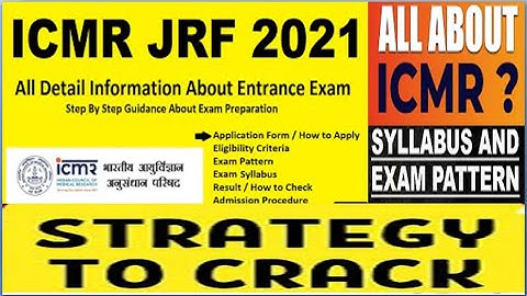 ICMR JRF 2021 | ICMR JRF Syllabus | ICMR JRF | previous year question paper| ICMR JRF cut off marks