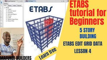ETABS Tutorial Beginner to Advanced Lesson 4   EDIT GRID DATA