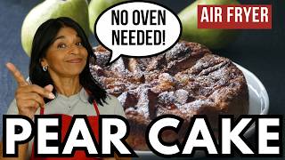 Air Fryer Pear Cake | Easy Rustic Fall Dessert!