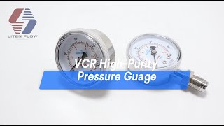 LITEN VCR Pressure Gauge 63mm | ASME Certified High Purity Instrument for Semiconductor