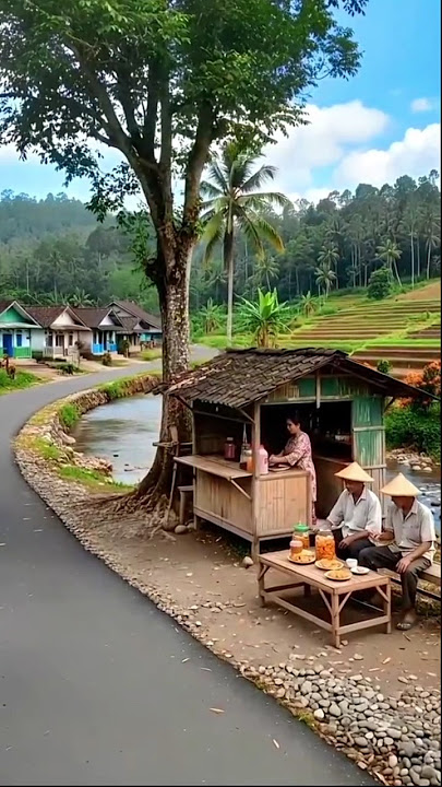 suasana pedesaan yang sejuk#suasana #pedesaan #pemandangan #fypシ