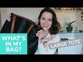 WHAT&#39;S IN MY BAG? // CITY GIRL // VEGAN LEATHER TOTE 2019