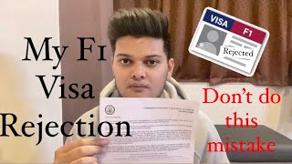 My F1 Visa Rejection Experience | Don’t do this mistake | #usavisa #f1visainterview #interview #visa