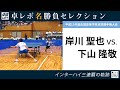 卓レポ名勝負セレクション｜岸川 聖也 対 下山 隆敬（平成15年度インターハイ 男子シングルス決勝）