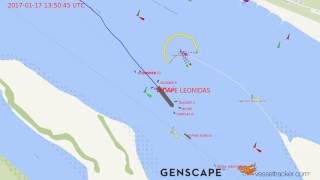 Cape Leonidas - engine damage + towage operation - 2017-01-17 - Elbe river