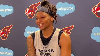 Erica Wheeler - Indiana Fever guard on the new season, taking Caitlin Clark under her wing