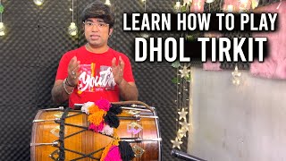 #video Learn How To Play Dhol Tirkit - VERY EASY! | #dhol Lesson | Janny Dholi