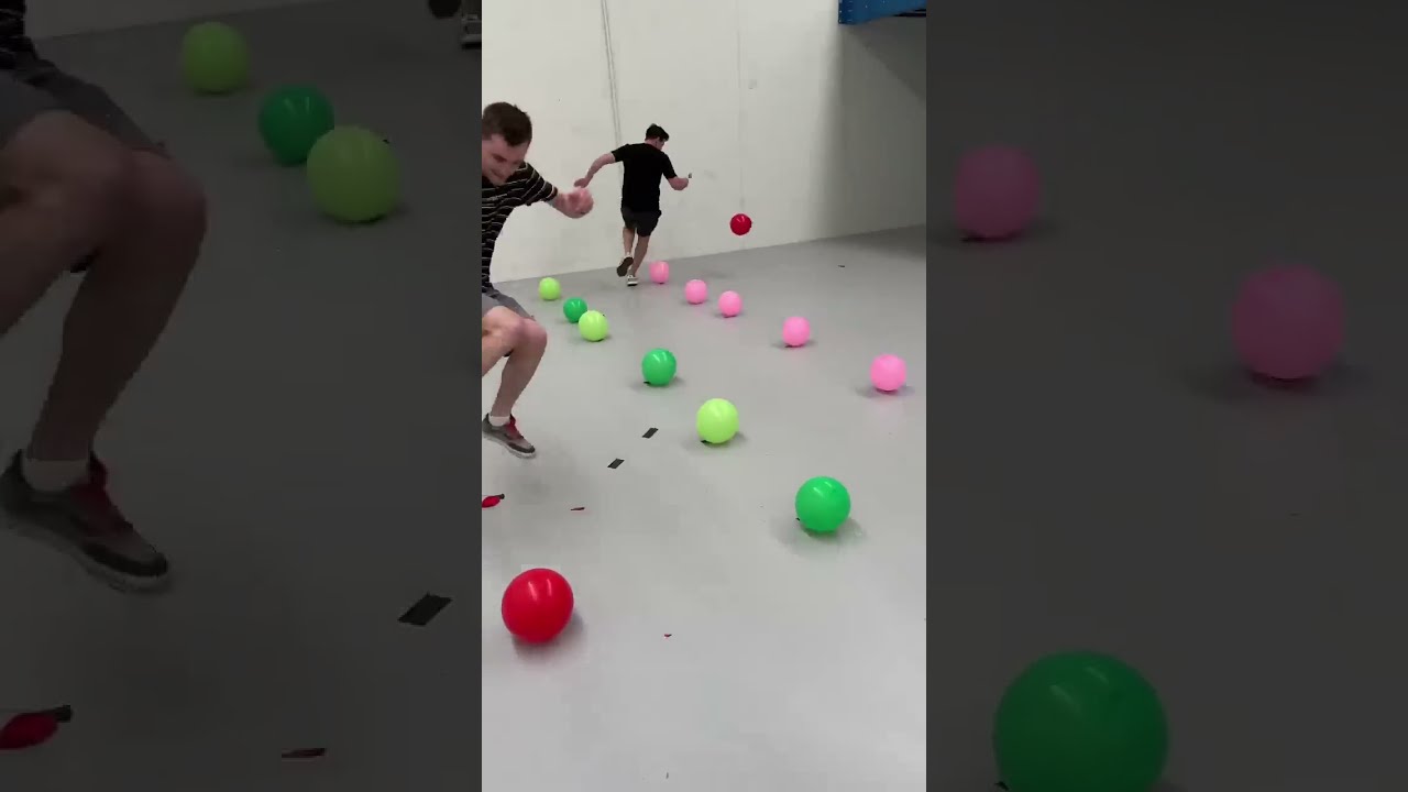 3 Person Balloon Pop Racing Is INTENSE 