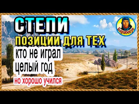 Видео: НЕ ИГРАЛ ГОД? Покажу все лучшие позиции СТ на карте Степи Карта-WOT WORLD of TANKS