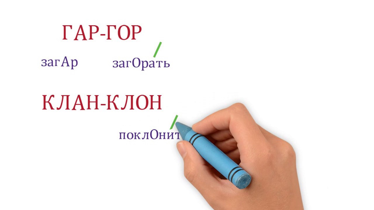 Чередование корней ГАР/ГОР, ЗАР/ЗОР, КЛАН/КЛОН - YouTube