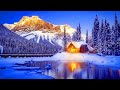 Lake In Winter With Relaxing Piano Music - Snow Scene Sleep Music - Meditation Study and Yoga Music