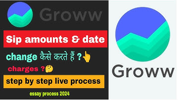 How to change sip amount in groww app | Mutual Fund sip date or amount change कैसे करें ?