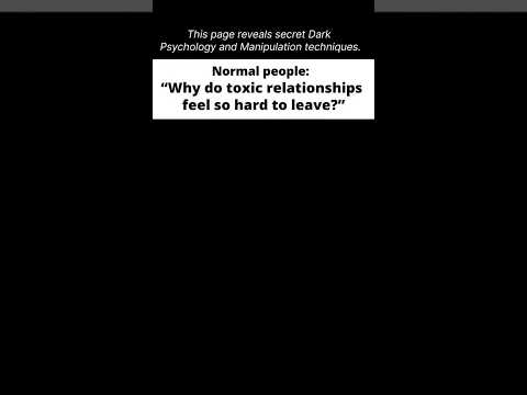 Why toxic relationship