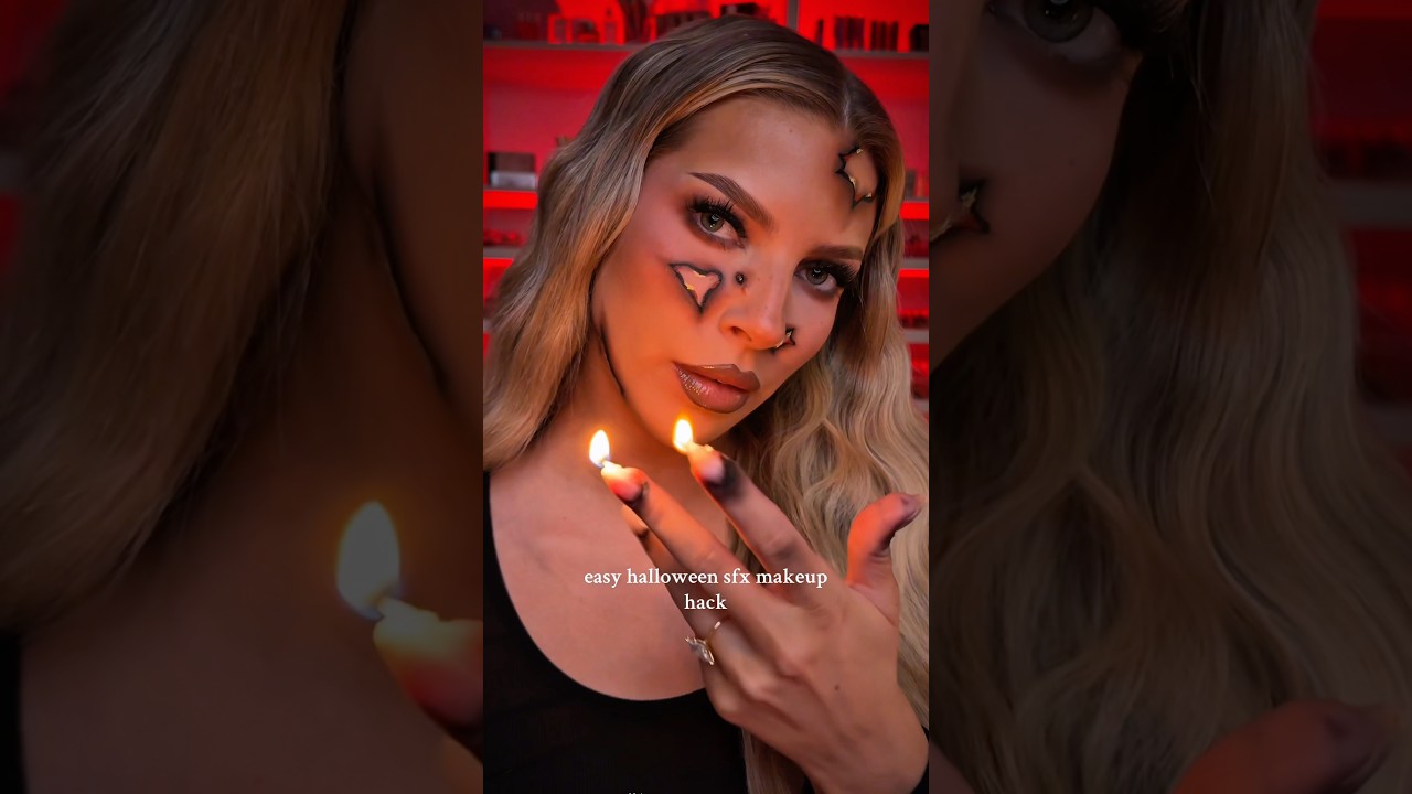 EASY Halloween sfx makeup hack! Candle fingers 🔥 