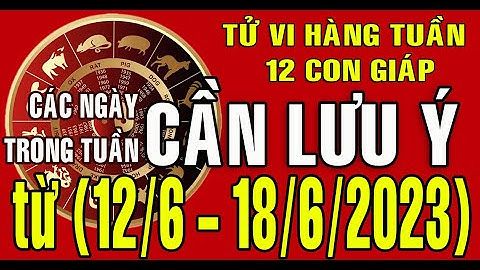 Tử vi Tuần mới (12/6 - 18/6/2023) CÁC NGÀY CẦN LƯU Ý TRONG TUẦN cho 12 con giáp