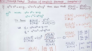Bsc hons maths ll jacobian of implicit function ll properties of jacobian ll chain rule of jacobianl