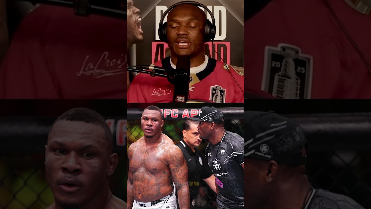 Kamaru Usman reacts to his brother's win at UFC Baku