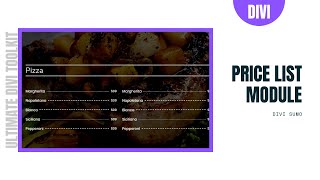 Full Price List Module for Divi | Divi Sumo Update