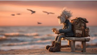 Surreal ai | An evening walk on a peaceful beach | film 