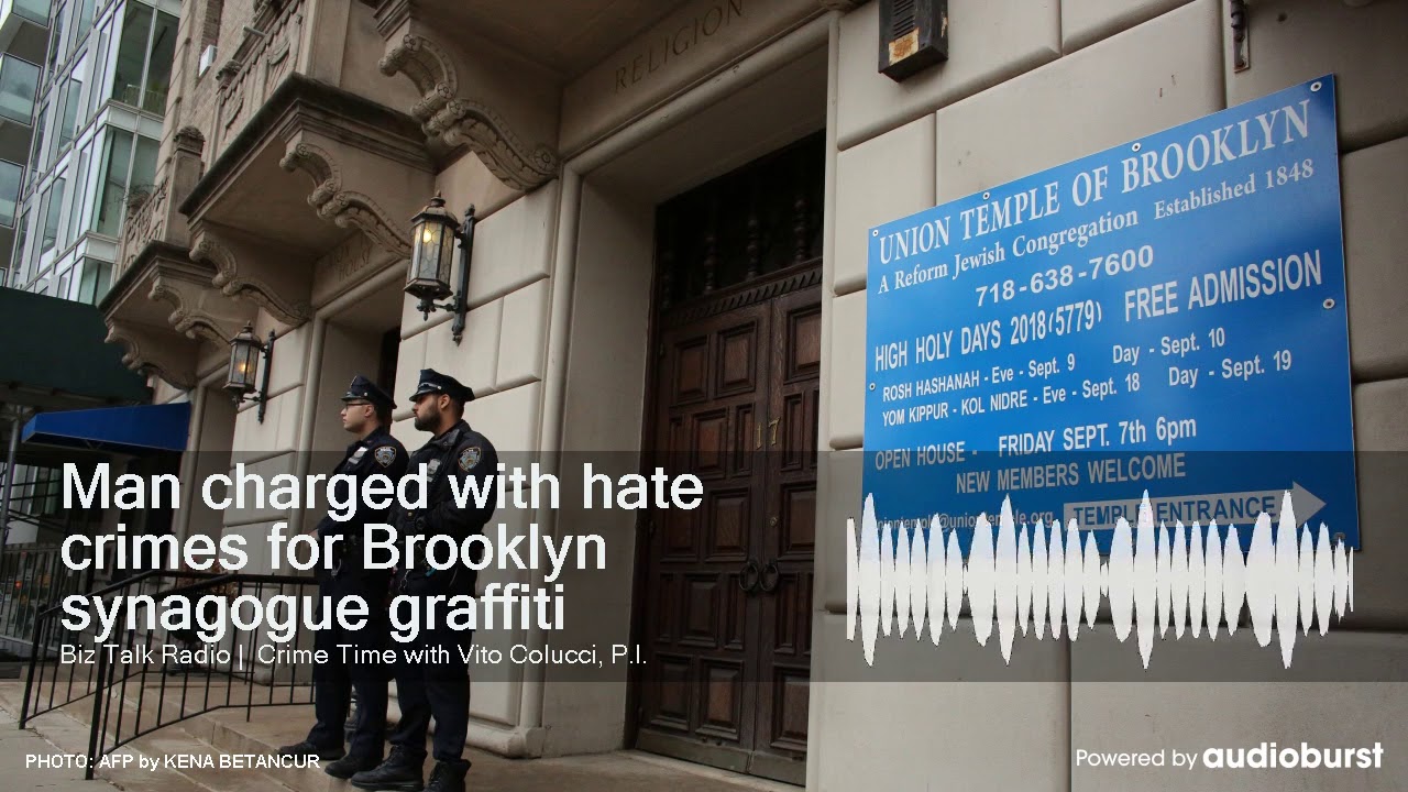 Man charged with hate crimes for Brooklyn synagogue graffiti - YouTube