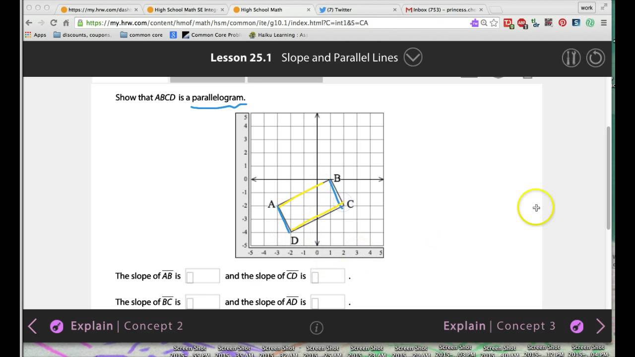 25.1 Slope and Parallel Lines - YouTube