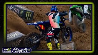 Haiden Deegan's crash puts Jo Shimoda in control of 250 SMX title | Motorsports on NBC