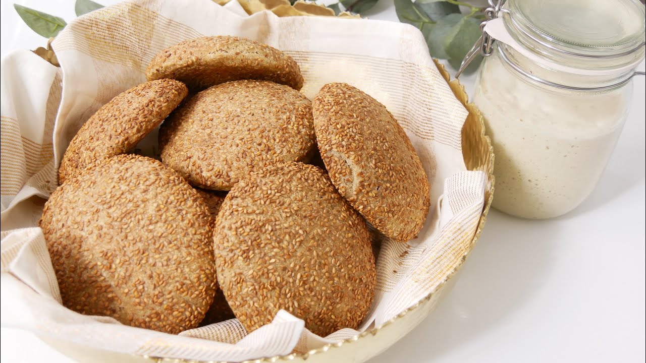 الخميرة البلدية اخر حلقة /عجنت بها في ليل وطيبتو حتى الصباح( خبز حبوب الكتان )