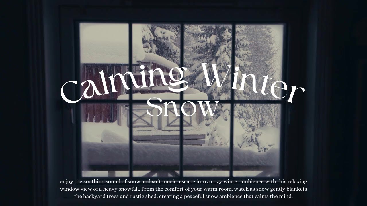 Snowfall & Soft Music ❄️ | Cozy Winter Ambience for Relaxation (3 Hours)