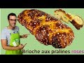 recette BRIOCHE TRESSEE AUX PRALINES ROSES / Pink praline braided brioche (EN subs)