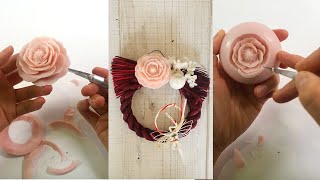 【しめ縄の作り方】おしゃれかわいい♬ソープカービングで作る正月飾りの作り方♬ How to Make a Stylish and Cute Shimenawa with Soap Carving
