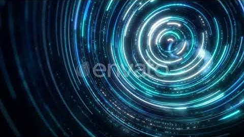 Blue Neon Circles Abstract Futuristic Hi-tech Motion Background | Motion Graphics - Envato elements