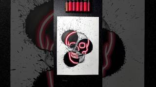Amazing Neon Skull Drawing 🎨 | ARK_ART_91 #SkullDrawing #NeonArt #Drawing