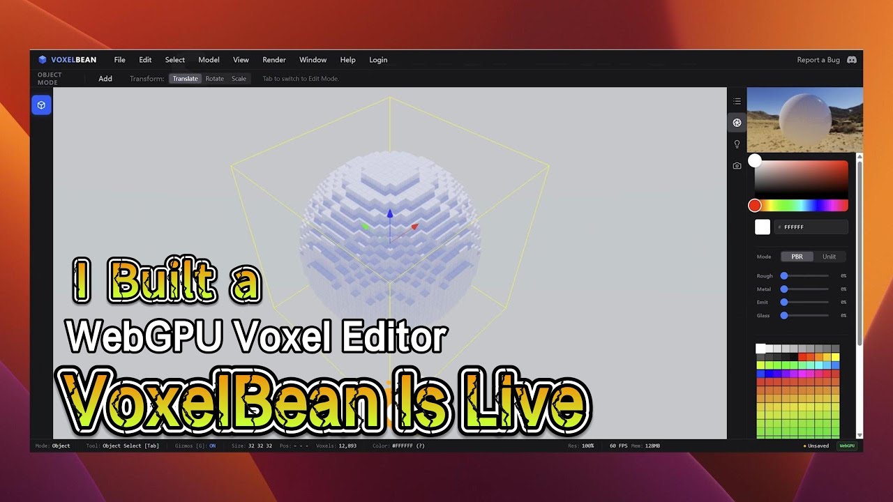VoxelBean MVP Release — A Web-Native Voxel Editor Powered by WebGPU ...