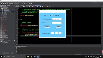 Age Calculator by Java netbeans