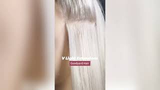 V Light hair extension installation