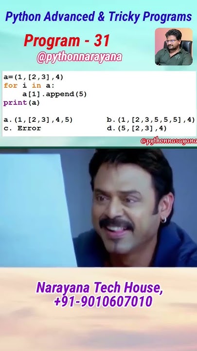 Python Advanced & Tricky Program - 31 - YouTube