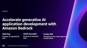 AWS re:Invent 2023 - Accelerate generative AI application development with Amazon Bedrock (AIM337)