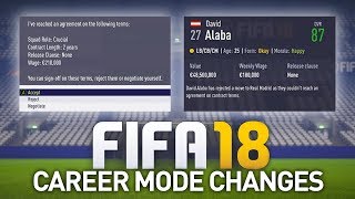 TESTING THE CAREER MODE CHANGES - FIFA 18 UPDATE!
