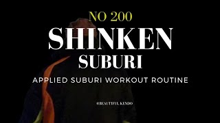 No.200. Kendo real sword suburi practice 1,000 times.