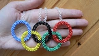 На память об Олимпиаде - фенечка из бисера На память об Олимпиаде - фенечка из бисера