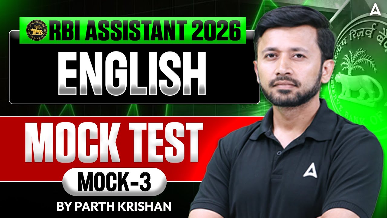 RBI Assistant 2026 English | English Mock | Mock Test - 3 | English By Parth Sir