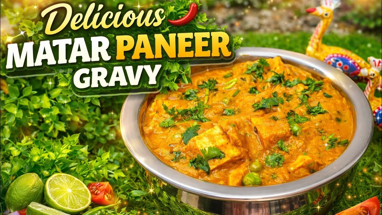 Healthy Matar Paneer Recipe  | Low Oil, Low Ghee Paneer Gravy | Dhaba Style at Home 