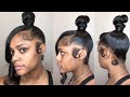 DIY Top Knot Bun with Swoop Side Bang