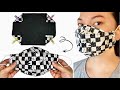Just fold the corners, No cutting!! Easy way to make 3D Face Mask Reversible