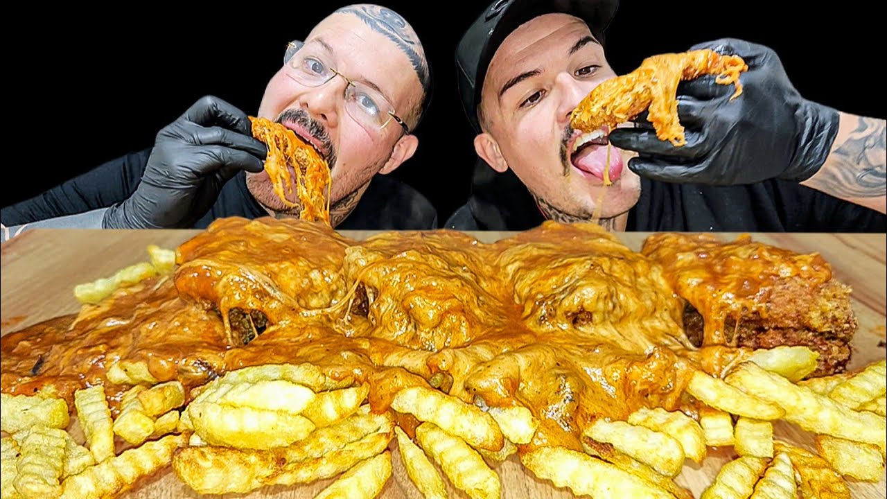 #616 ESPECIAL COMENDO PARMEGIANA DE FRANGO COM BATATA FRITA | MUKBANG BRASIL.